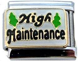 Italian Charms - Fits Nomination and All 9mm - HIGH MAINTENANCE - T